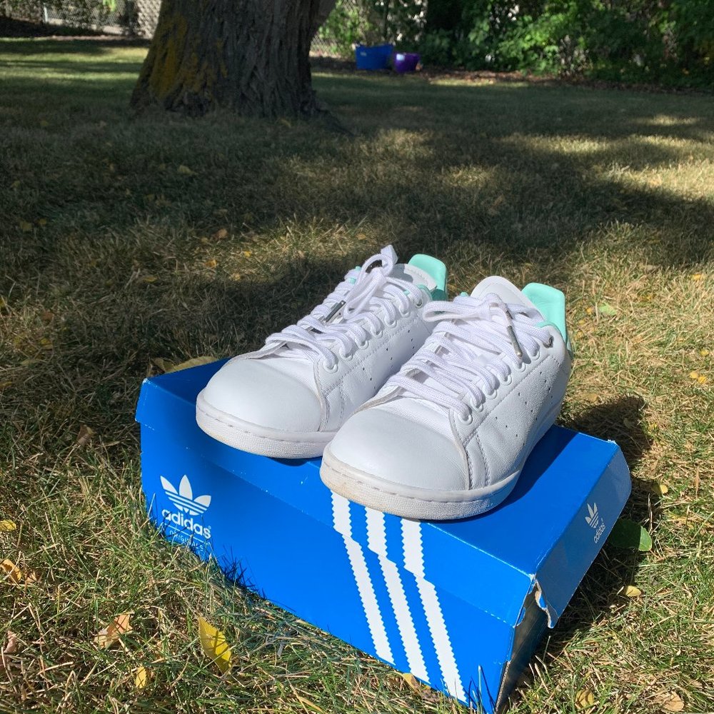 ADIDAS Woman Stan Smith White/Mint Size 7.5